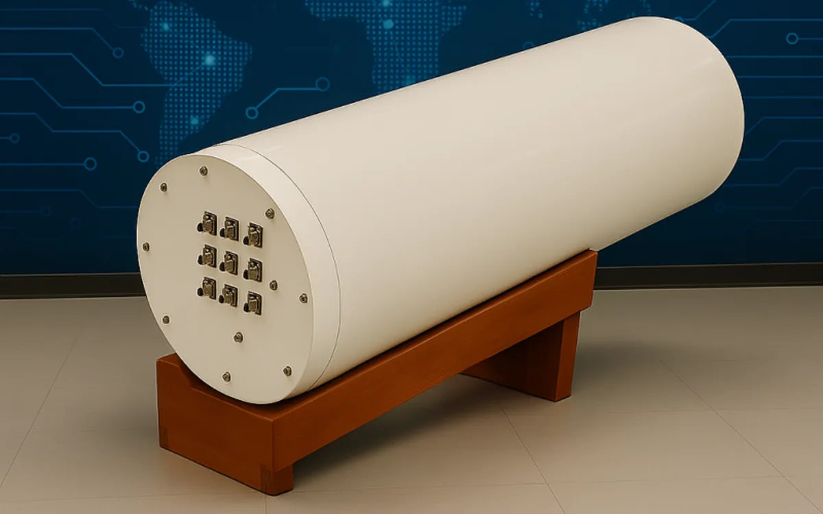 Antena 5G cilíndrica desenvolvida para aplicações de telecomunicações